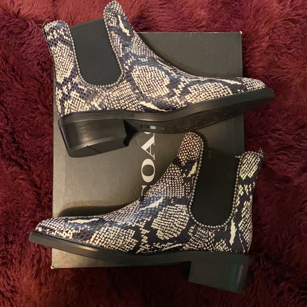 Coach Bowery Snake Bead Booties